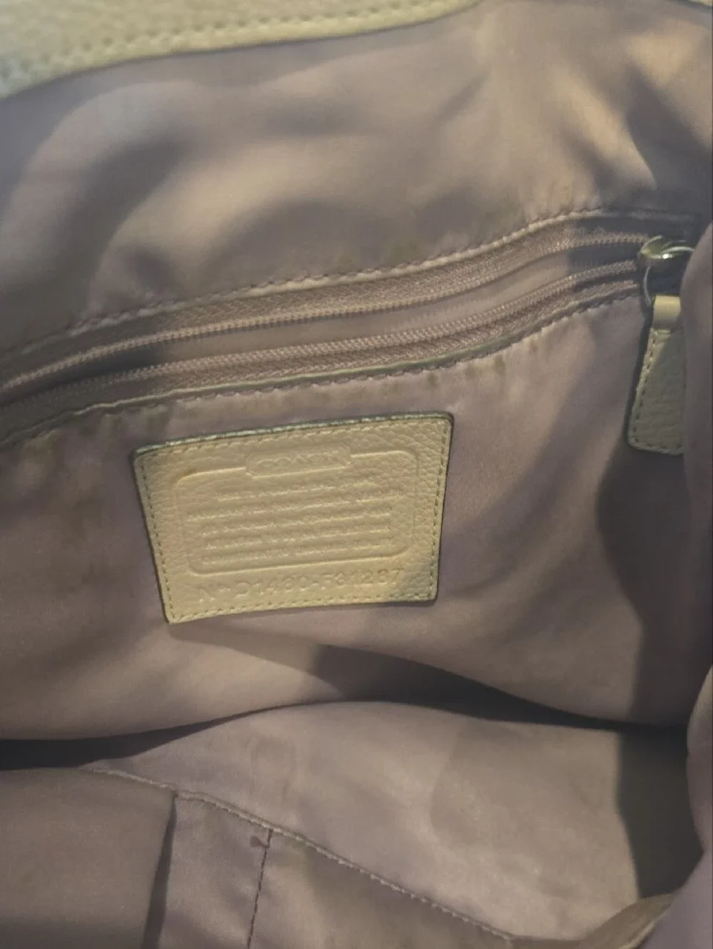 COACH Leather Shoulder Hobo Bag - Taupe ~ $55